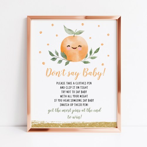 Little Cutie Orange Dont Say Baby Game