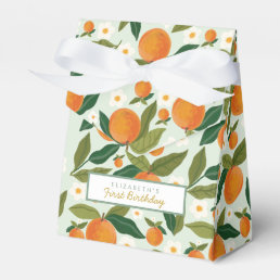 Little Cutie Orange First Birthday Favor Box