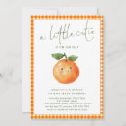 Little Cutie Orange Gingham Girl Baby Shower 