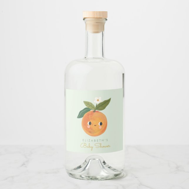 Little Cutie Orange Liquor Bottle Label (Front)