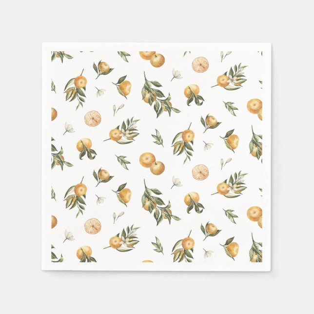 Little Cutie Orange Napkins (Front)