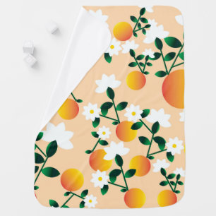 Little Cutie Orange Pattern Baby Blanket