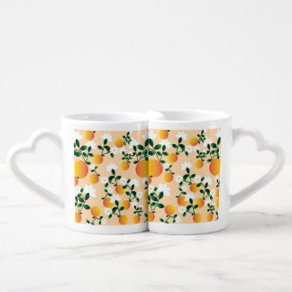 Little Cutie Orange Pattern Coffee Mug Set
