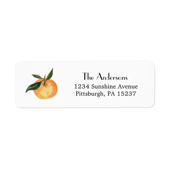 Little Cutie Orange Return Address Label Zazzle