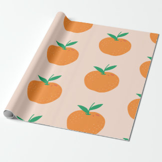 Little Cutie Orange Wrapping Paper