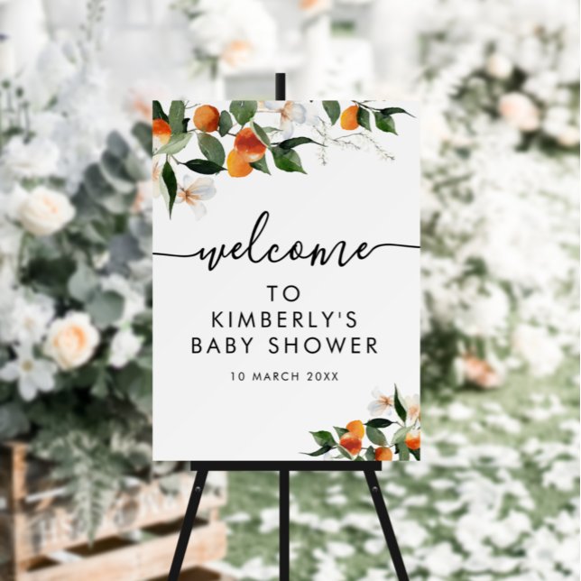 little cutie oranges baby shower welcome sign (Creator Uploaded)