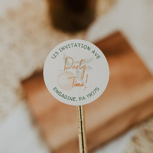 Little Cutie Party Return Address Envelope Seals
