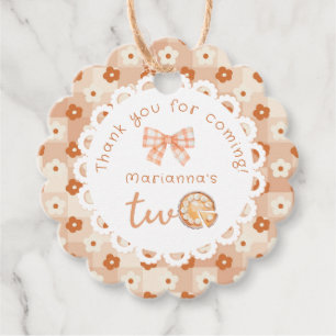 Little cutie Pie 2nd birtdhay Thank you Favor Tags