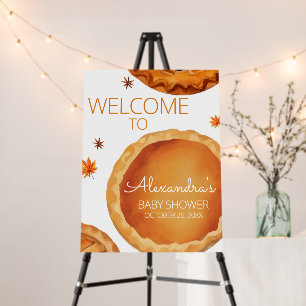 Little Cutie Pie Autumn Baby Shower Welcome Sign