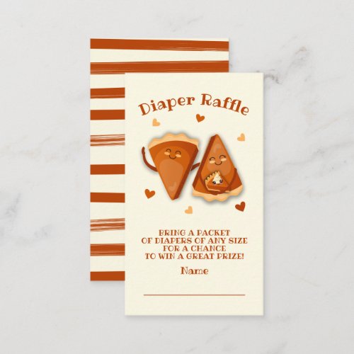 Little Cutie Pie Autumn Diaper Raffle  Business Card