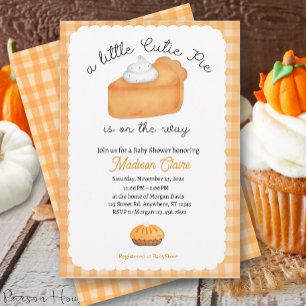 Little Cutie Pie - Autumn Fall Baby Shower Invitation
