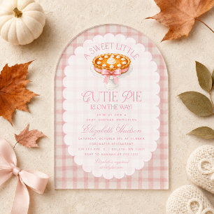 Little Cutie Pie Baby Shower Acrylic Invitations
