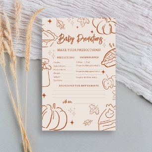 Little Cutie Pie Baby Shower Baby Predictions Game