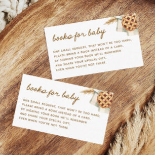 Little Cutie Pie Baby Shower Books For Baby Enclosure Card