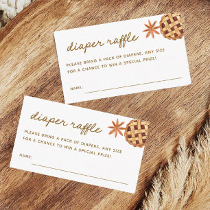 Little Cutie Pie Baby Shower Diaper Raffle Tickets Enclosure Card