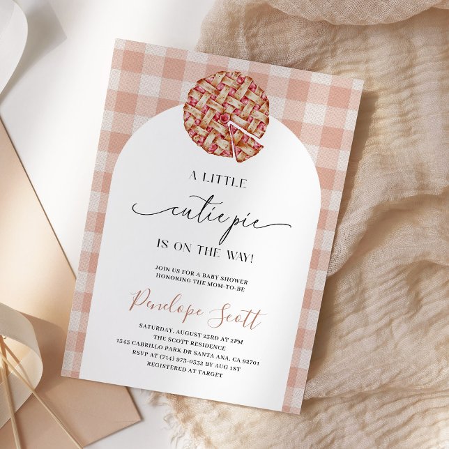 Little Cutie Pie Baby Shower Invitation (Creator Uploaded)