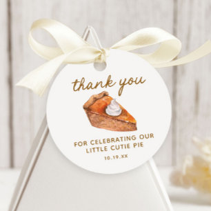 Little Cutie Pie Baby Shower Thank You Favor Tags