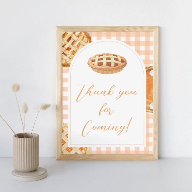 Little Cutie Pie Baby Shower Thank you Sign (Little Cutie Pie Fall Baby Shower Thank you Sign)