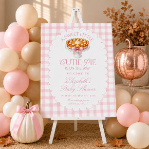Little Cutie Pie Baby Shower Welcome Sign