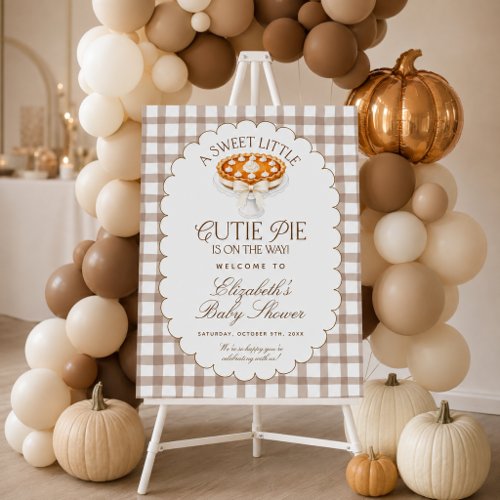 Little Cutie Pie Baby Shower Welcome Sign
