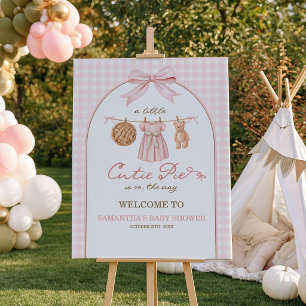 Little Cutie Pie Baby Shower Welcome Sign