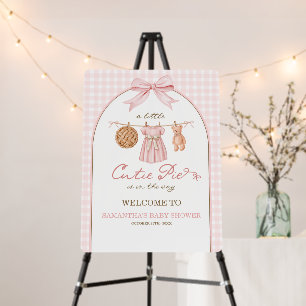 Little Cutie Pie Baby Shower Welcome Sign