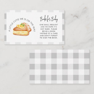 Little Cutie Pie Books for Baby Shower Enclosure Card