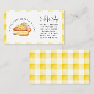 Little Cutie Pie Books for Baby Shower Enclosure Card