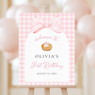 Little Cutie Pie Coquette First Birthday Foam Board