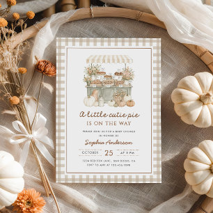 Little Cutie Pie Fall Autumn Baby Shower Invitation
