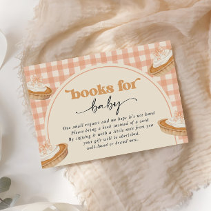 Little Cutie Pie Fall Baby Shower Books For Baby Enclosure Card