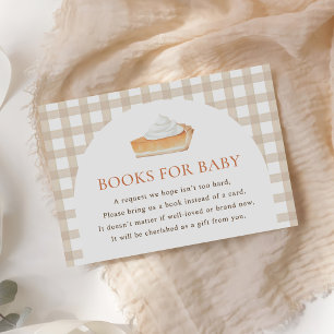 Little Cutie Pie Fall Baby Shower Books For Baby Enclosure Card