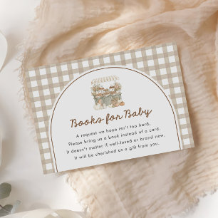Little Cutie Pie Fall Baby Shower Books For Baby Enclosure Card