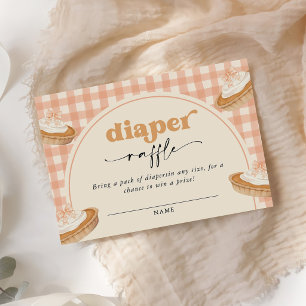 Little Cutie Pie Fall Baby Shower Diaper Raffle Enclosure Card