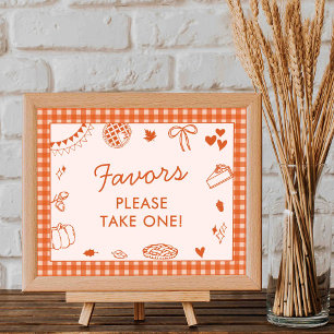 Little Cutie Pie! Fall Baby Shower Favor Sign