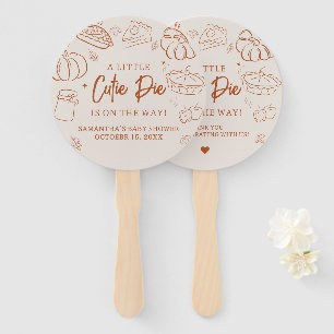 Little Cutie Pie Fall Baby Shower Hand Fan