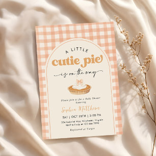 Little Cutie Pie Fall Baby Shower Invitation