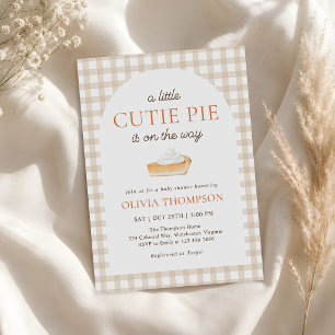 Little Cutie Pie Fall Baby Shower Invitation