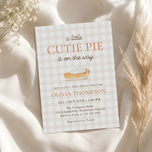 Little Cutie Pie Fall Baby Shower Invitation