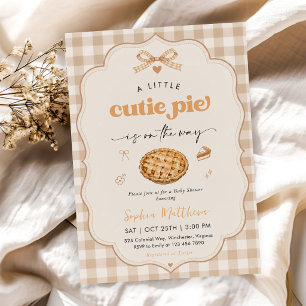 Little Cutie Pie Fall Baby Shower  Invitation