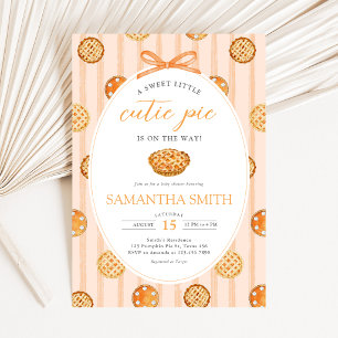 Little Cutie Pie Fall Baby Shower Invitation