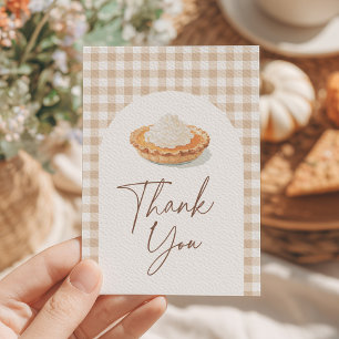 Little Cutie Pie Fall Baby Shower Letterpress Thank You Card