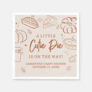 Little Cutie Pie Fall Baby Shower Napkins
