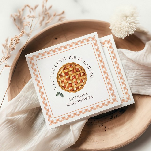 Little Cutie Pie Fall Baby Shower Napkins (Creator Uploaded)