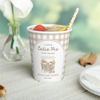 Little Cutie Pie Fall Baby Shower Paper Cups