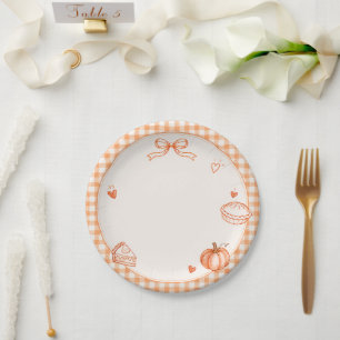 Little Cutie Pie Fall Baby Shower Paper Plates