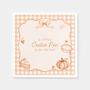 Little Cutie Pie Fall Baby Shower Paper Plates Napkins