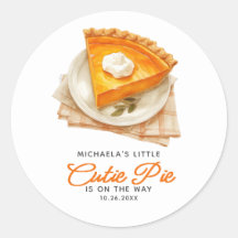 Little Cutie Pie Fall Baby Shower Pumpkin Pie