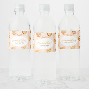 Little Cutie Pie Fall Baby Shower Water Bottle Label