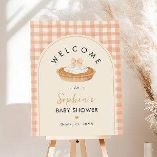 Little Cutie Pie Fall Baby Shower Welcome Foam Board